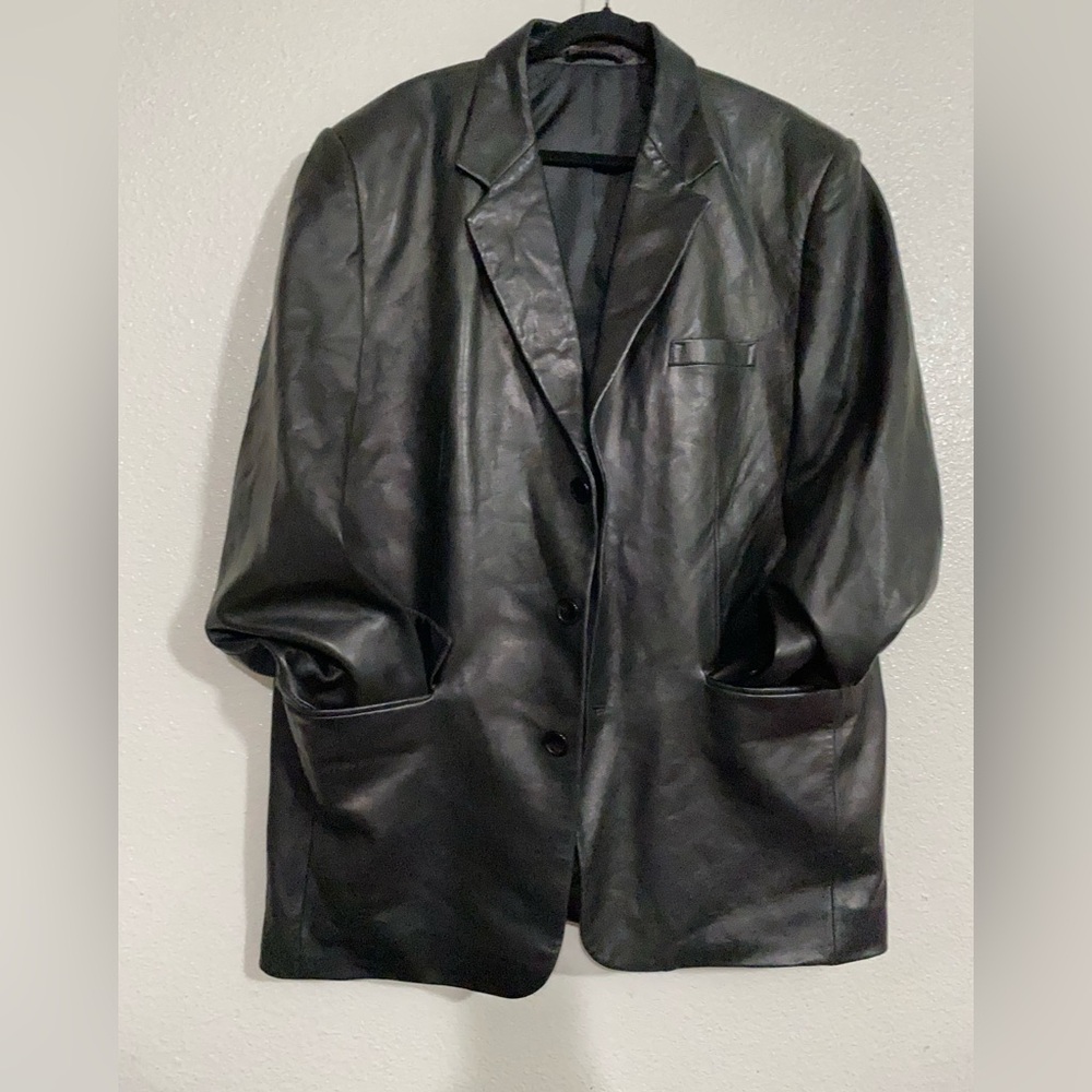 Men's Rosleen Black Leather Jacket Size XXL - Picture 2 of 10